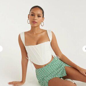 NWT American Threads (Edit by Nine) white Corset size M